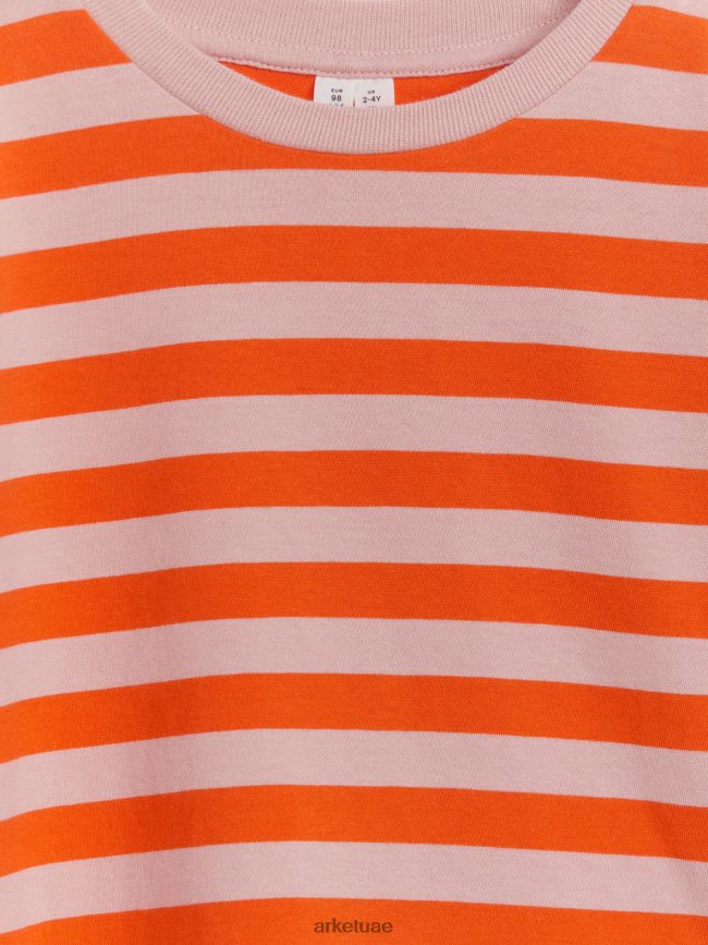 ملابس عبد اللطيف ARKET أطفال تي شيرت كبير الحجم بأكمام طويلة البرتقالي BXB8481470