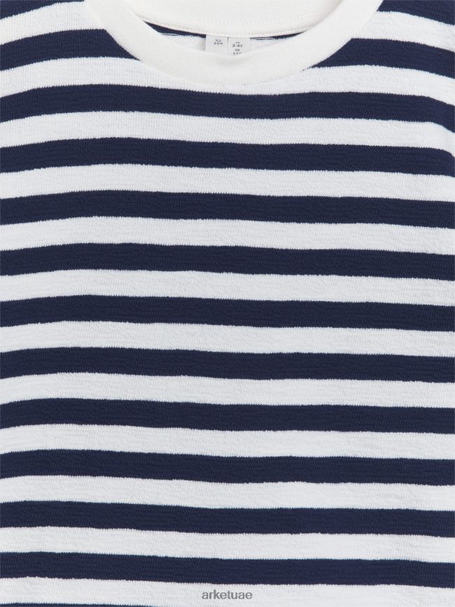 ملابس عبد اللطيف ARKET أطفال تي شيرت محكم خطوط زرقاء BXB8481460