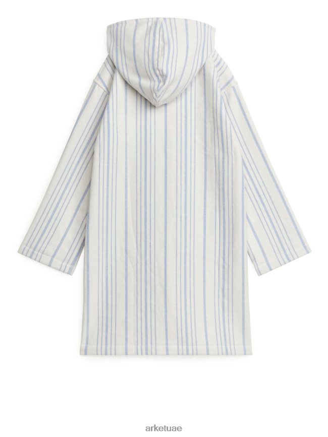 ملابس عبد اللطيف ARKET أطفال رداء الشاطئ القطني ابيض ازرق BXB8481667