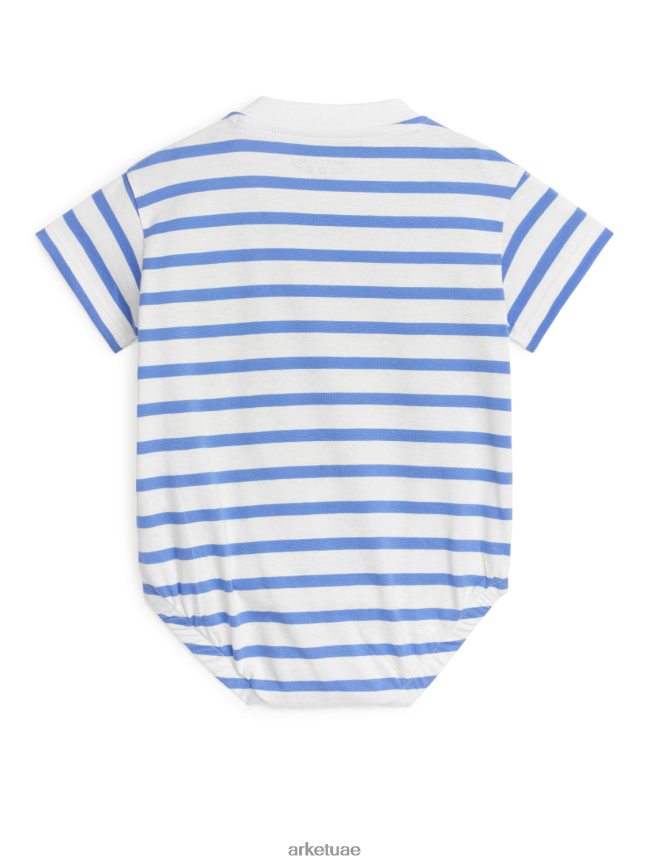 ملابس عبد اللطيف ARKET أطفال رومبير جيرسي بأكمام قصيرة أزرق أبيض BXB8481751