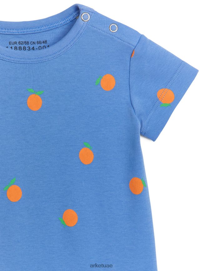 ملابس عبد اللطيف ARKET أطفال رومبير جيرسي قصير أزرق/برتقالي BXB8481695