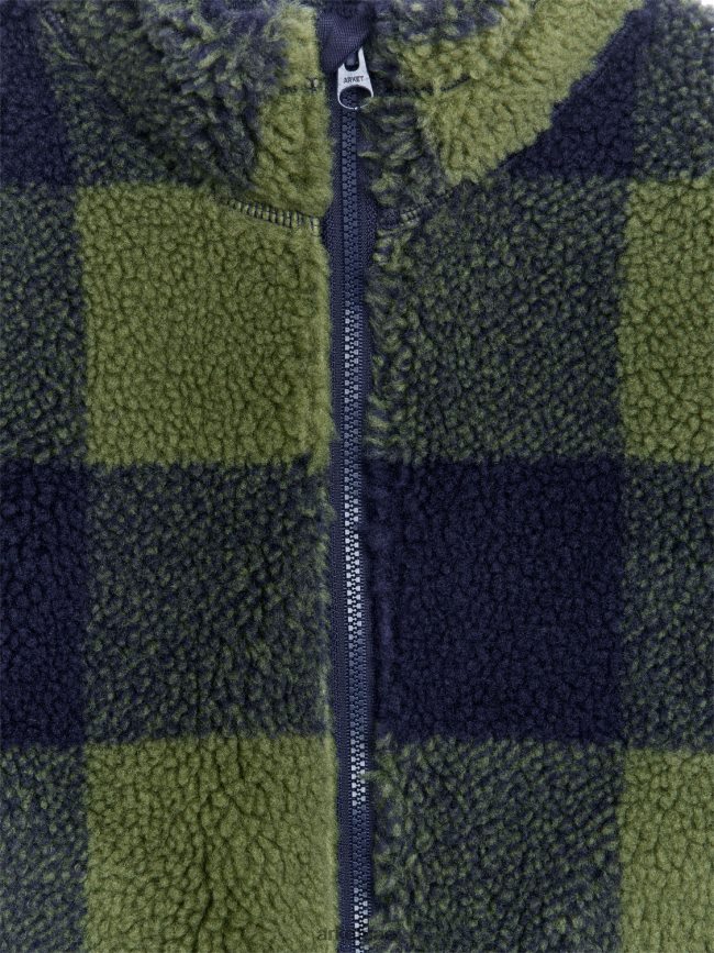 ملابس عبد اللطيف ARKET أطفال سترة كومة كاروهات كاكي/أزرق BXB8481680