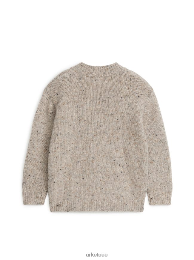 ملابس عبد اللطيف ARKET أطفال سترة محبوكة اللون البيج BXB8481621