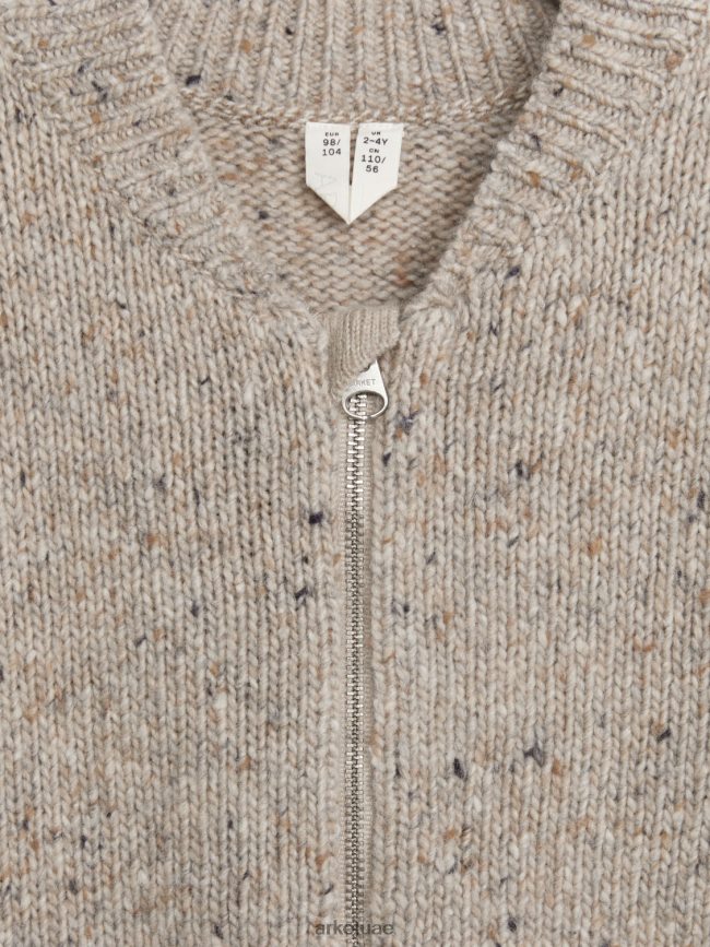 ملابس عبد اللطيف ARKET أطفال سترة محبوكة اللون البيج BXB8481621