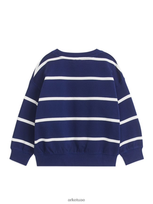 ملابس عبد اللطيف ARKET أطفال سترة مريحة أزرق غامق/أوف وايت BXB8481516