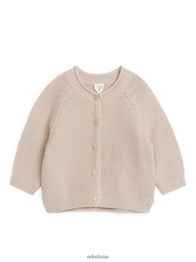 ملابس عبد اللطيف ARKET أطفال سترة من القطن المحبوك اللون البيج BXB8481764