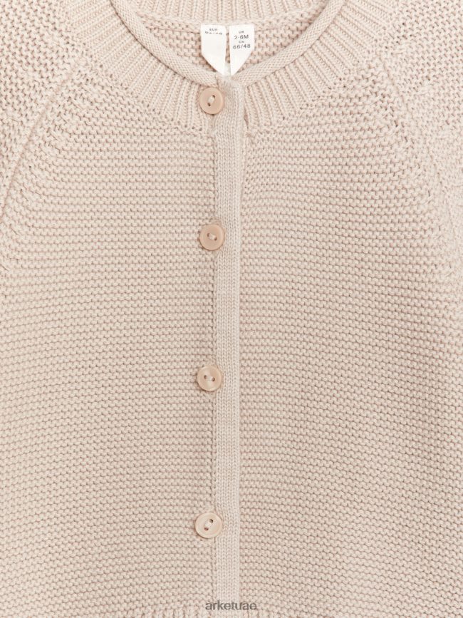 ملابس عبد اللطيف ARKET أطفال سترة من القطن المحبوك اللون البيج BXB8481764
