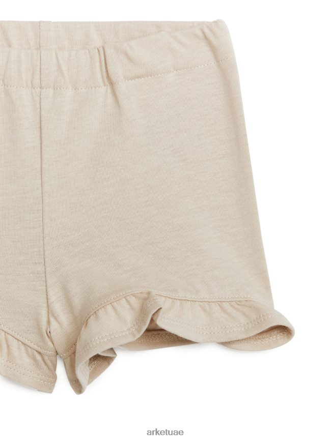 ملابس عبد اللطيف ARKET أطفال شورت جيرسي مزركش اللون البيج BXB8481729