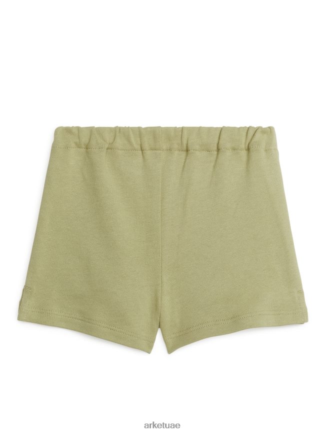 ملابس عبد اللطيف ARKET أطفال شورت قطن تيري الكاكي الأخضر BXB8481742