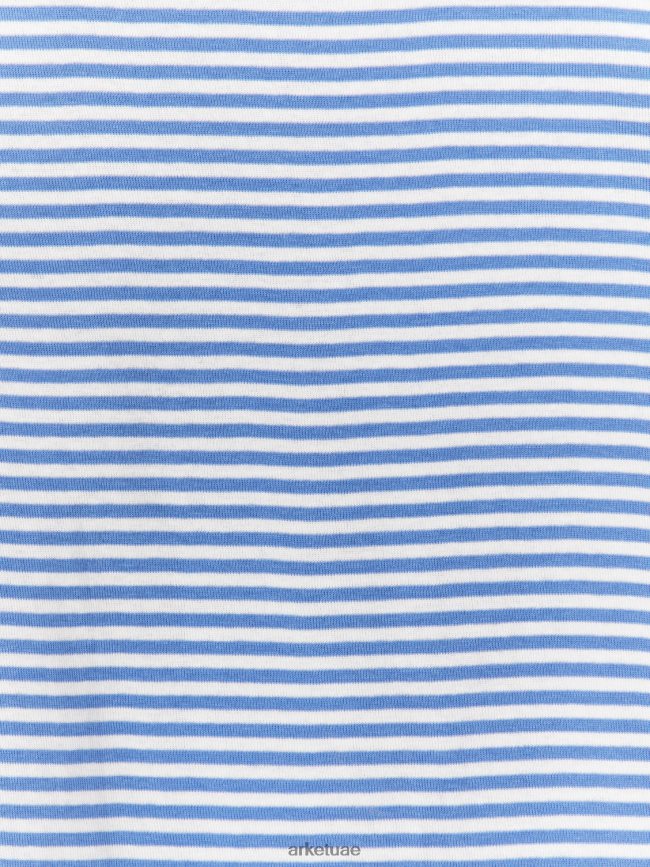 ملابس عبد اللطيف ARKET أطفال طقم بيجامة جيرسي قصير أزرق أبيض BXB8481669