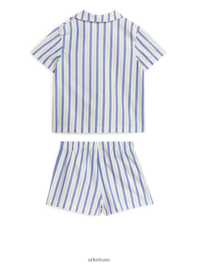 ملابس عبد اللطيف ARKET أطفال طقم بيجامة قطن أزرق أبيض BXB8481666