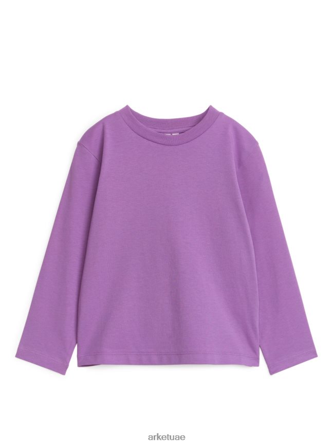 ملابس عبد اللطيف ARKET أطفال طقم تي شيرت بأكمام طويلة مكون من 2 أرجواني BXB8481446