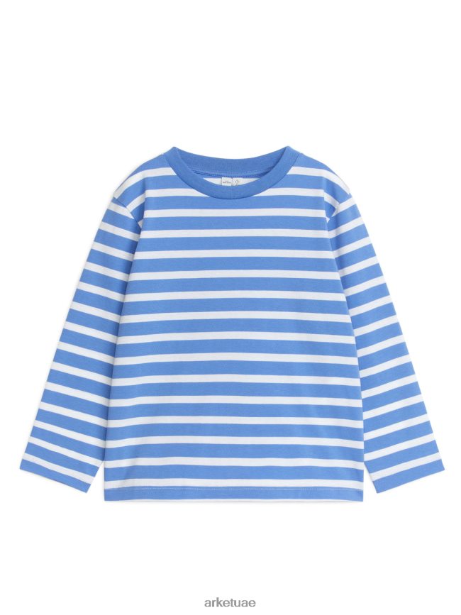 ملابس عبد اللطيف ARKET أطفال طقم تي شيرت بأكمام طويلة مكون من 2 ابيض ازرق BXB8481504