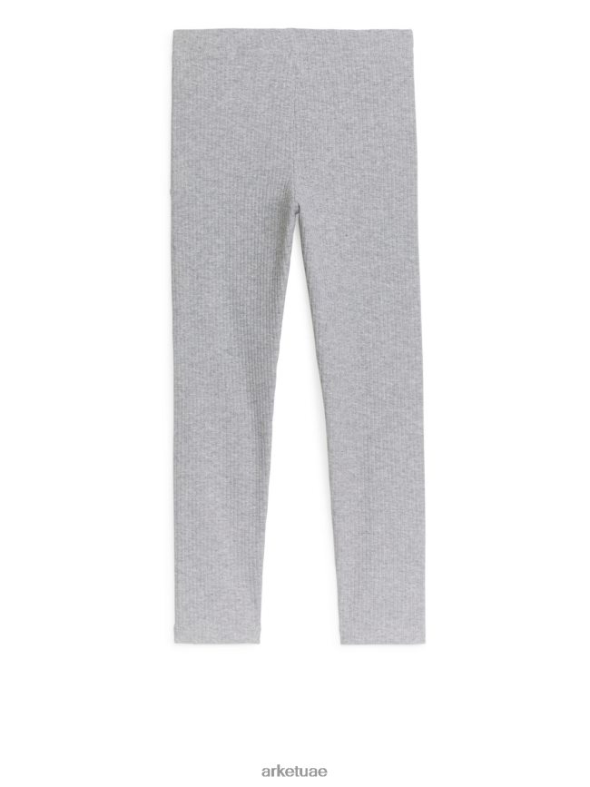 ملابس عبد اللطيف ARKET أطفال طماق جيرسي الضلع مزيج الرمادي BXB8481592