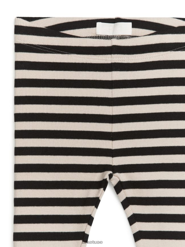 ملابس عبد اللطيف ARKET أطفال طماق مضلع أسود/بيج BXB8481736