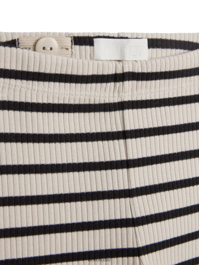 ملابس عبد اللطيف ARKET أطفال طماق مضلع أوف وايت / أسود BXB8481584