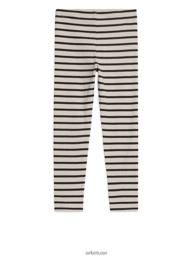 ملابس عبد اللطيف ARKET أطفال طماق مضلع أوف وايت / أسود BXB8481584