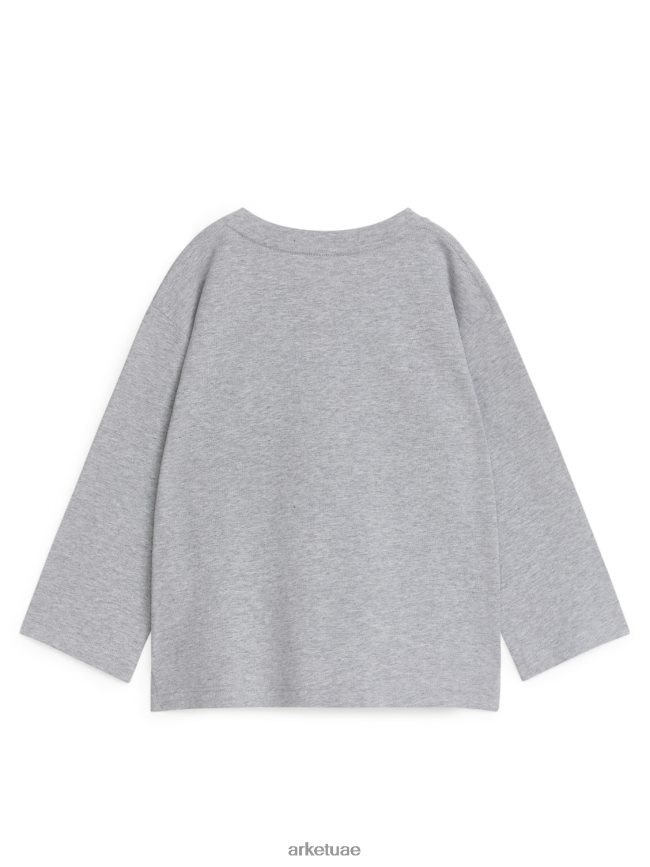 ملابس عبد اللطيف ARKET أطفال فانلة بكم طويل مزيج رمادي/روبوت BXB8481485