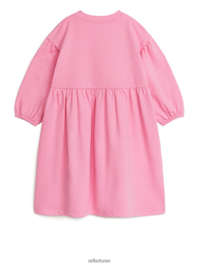 ملابس عبد اللطيف ARKET أطفال فستان تيري مدموج وردي/الفهد BXB8481374