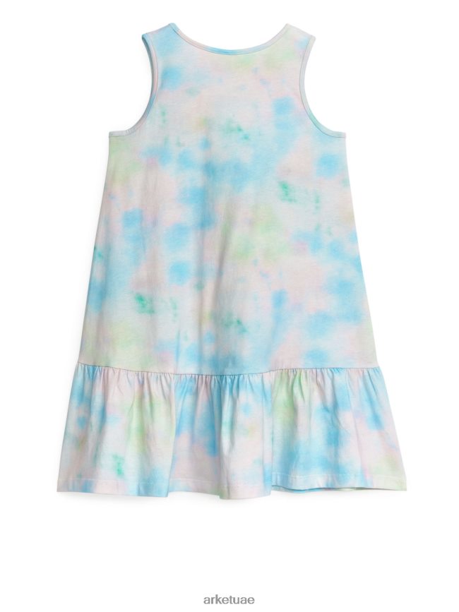 ملابس عبد اللطيف ARKET أطفال فستان جيرسي مزين أبيض/صبغ التعادل BXB8481370