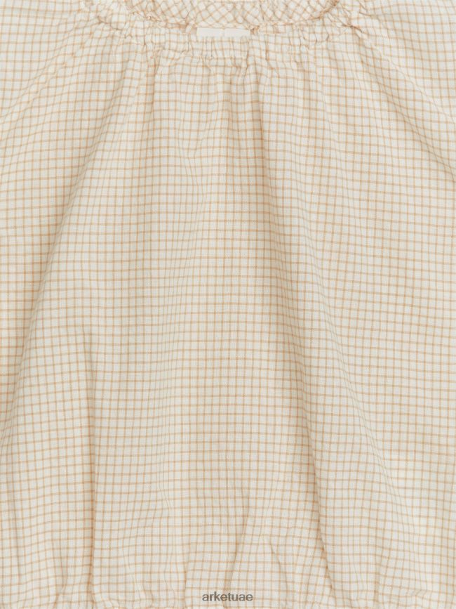 ملابس عبد اللطيف ARKET أطفال قمة النسيج القطني بلا أكمام بيج/مربع BXB8481702