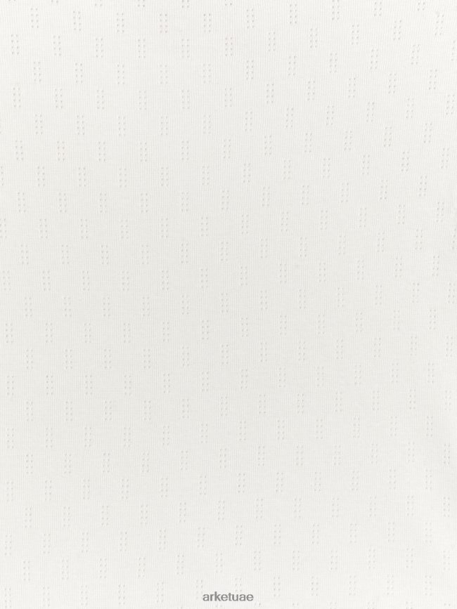 ملابس عبد اللطيف ARKET أطفال مجموعة بيجامة بوانتيلي قصيرة أبيض مصفر BXB8481668