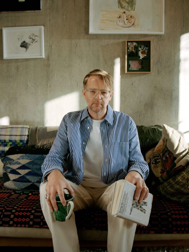 ملابس عبد اللطيف ARKET رجال المحيط جينز مستقيم فضفاض بيج فاتح BXB8481095