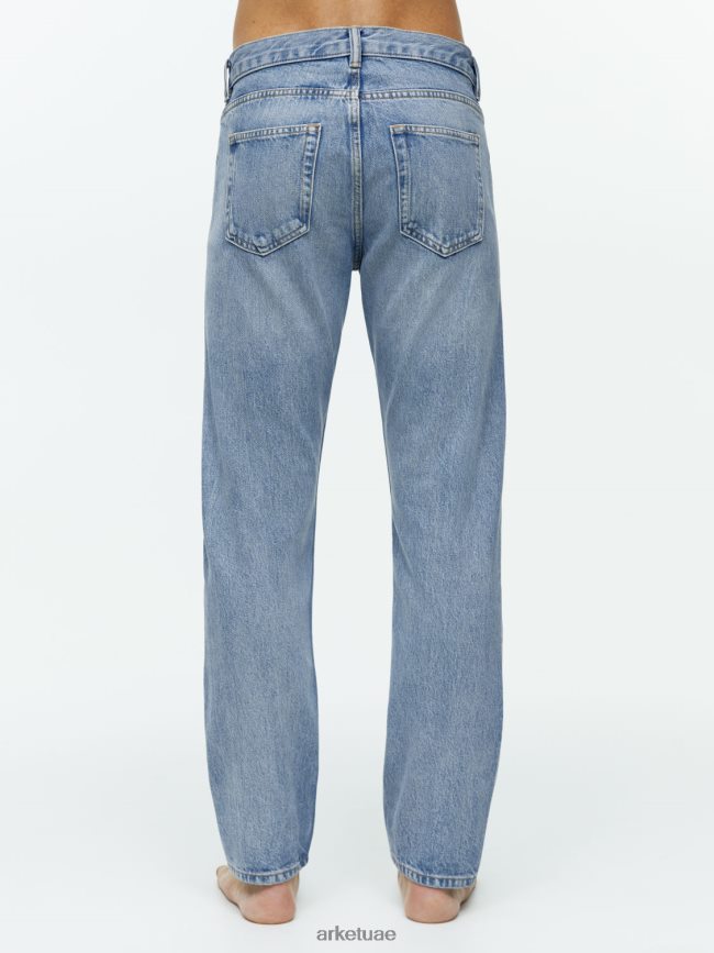ملابس عبد اللطيف ARKET رجال بارك اقتصاص الجينز المستقيم العادي أزرق فاتح BXB8481107