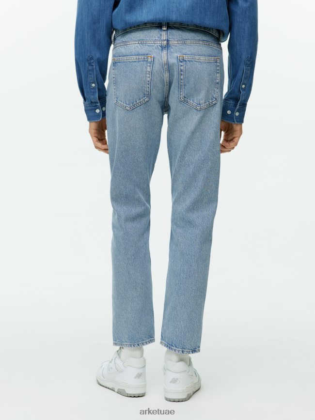 ملابس عبد اللطيف ARKET رجال بارك اقتصاص الجينز المستقيم العادي أزرق فاتح BXB8481107