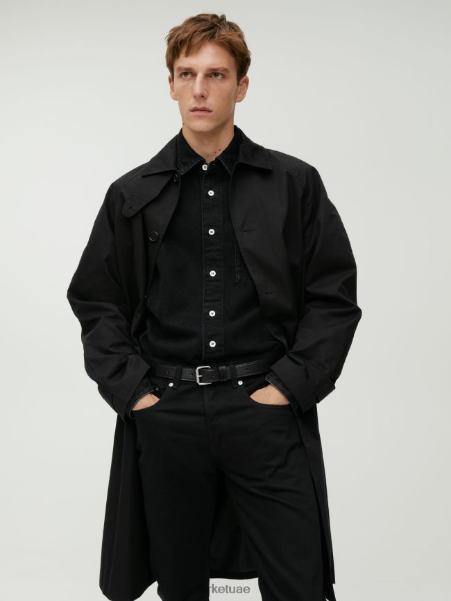 ملابس عبد اللطيف ARKET رجال بارك الجينز المستقيم العادي البقاء أسود BXB8481101