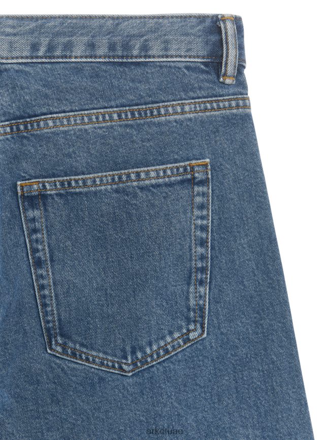ملابس عبد اللطيف ARKET رجال بارك الجينز المستقيم العادي منتصف الأزرق BXB8481100