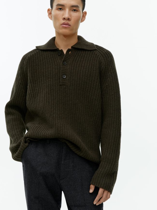 ملابس عبد اللطيف ARKET رجال بنطال صوف مدبب قصير مزيج الرمادي BXB8481083