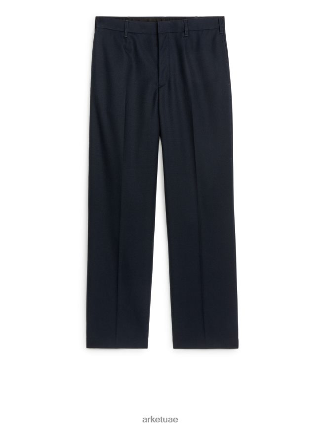 ملابس عبد اللطيف ARKET رجال بنطال صوف واسع أزرق غامق BXB8481084