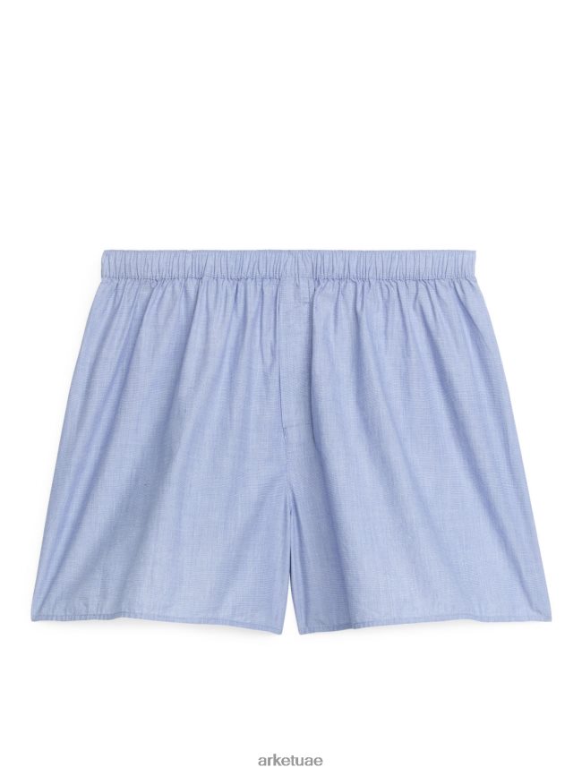 ملابس عبد اللطيف ARKET رجال بوكسر من القطن المنسوج، طقم من 2 مخطط أزرق BXB8481228