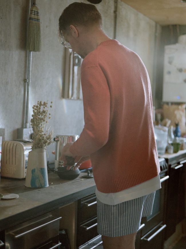 ملابس عبد اللطيف ARKET رجال بوكسر من القطن المنسوج، طقم من 2 مخطط أزرق BXB8481228