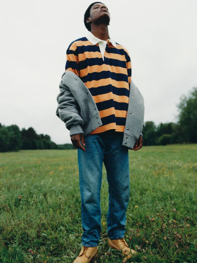 ملابس عبد اللطيف ARKET رجال جينز فضفاض أزرق BXB8481096