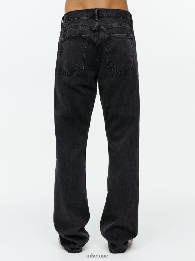 ملابس عبد اللطيف ARKET رجال جينز فضفاض أسود BXB8481094