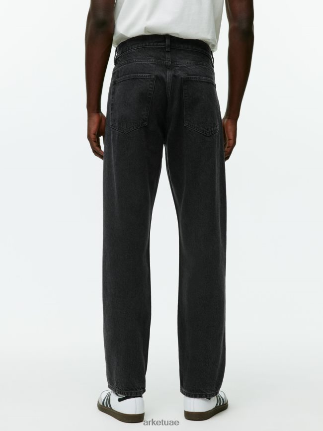 ملابس عبد اللطيف ARKET رجال جينز فضفاض أسود BXB8481094
