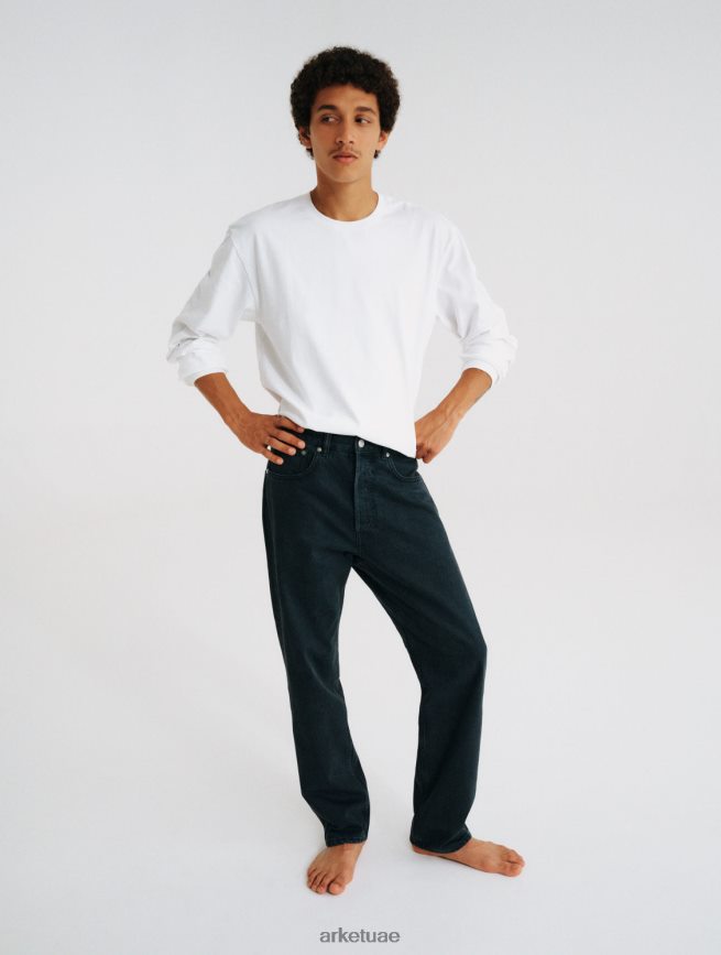 ملابس عبد اللطيف ARKET رجال جينز فضفاض أسود BXB8481094