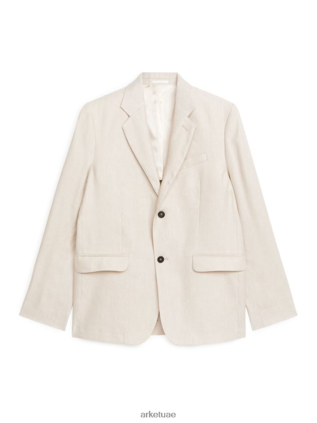 ملابس عبد اللطيف ARKET رجال سترة حديثة من قطن القنب البيج الفاتح BXB8481153