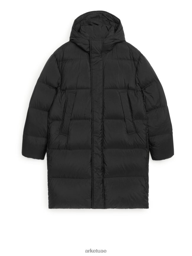 ملابس عبد اللطيف ARKET رجال سترة طويلة منتفخة أسود BXB8481171