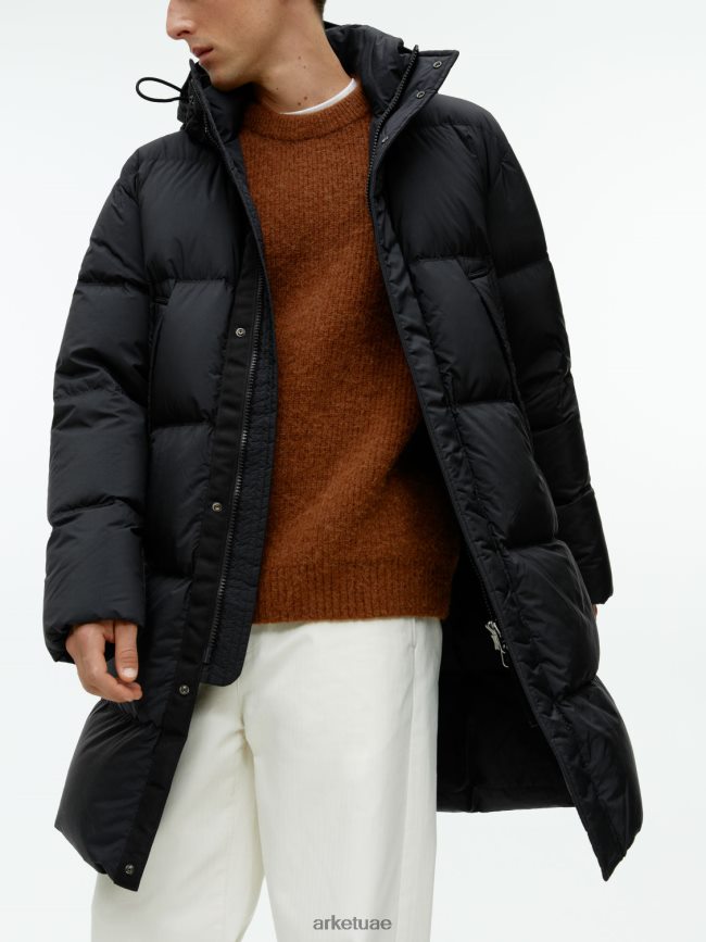 ملابس عبد اللطيف ARKET رجال سترة طويلة منتفخة أسود BXB8481171