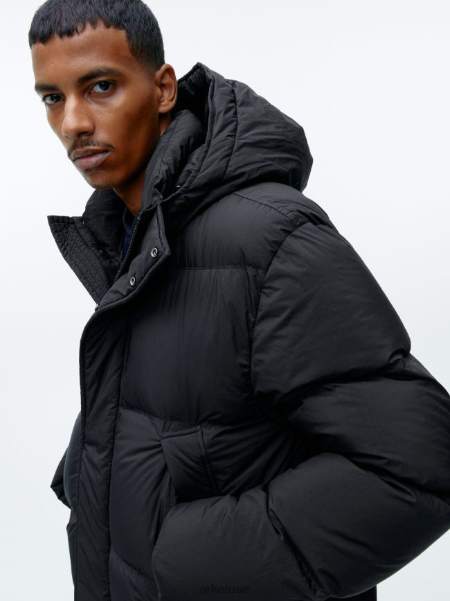 ملابس عبد اللطيف ARKET رجال سترة طويلة منتفخة أسود BXB8481171