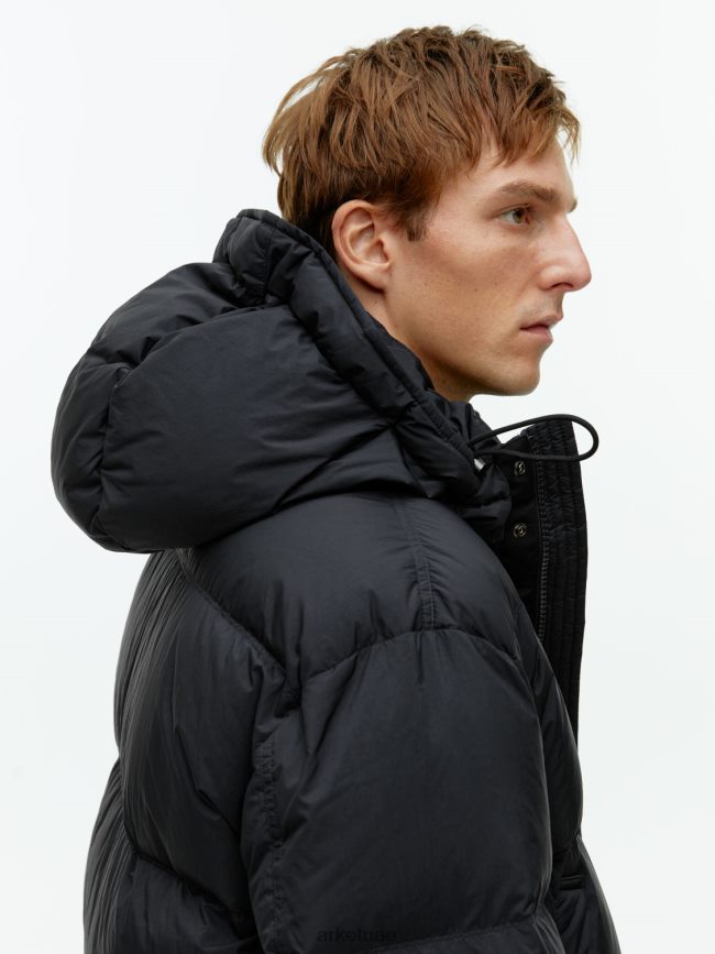 ملابس عبد اللطيف ARKET رجال سترة طويلة منتفخة أسود BXB8481171