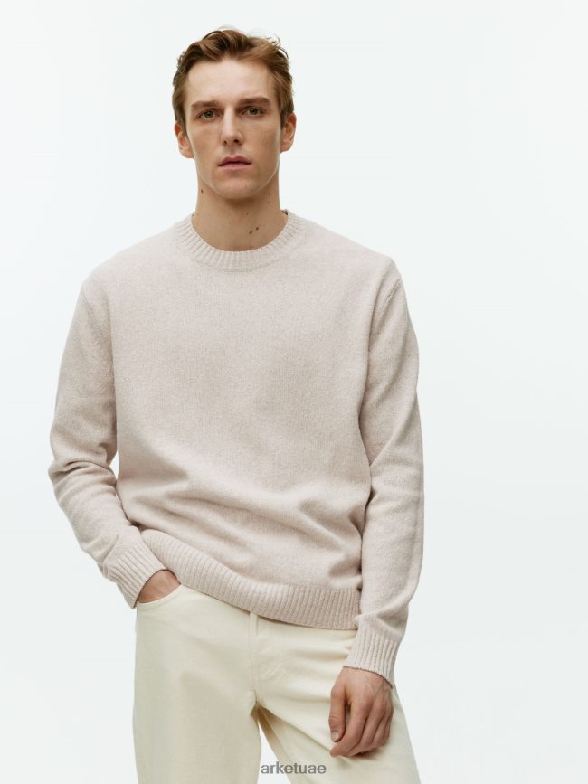 ملابس عبد اللطيف ARKET رجال سترة من الحرير والكتان البيج الفاتح BXB8481177