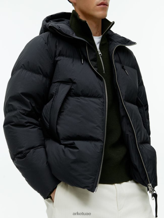 ملابس عبد اللطيف ARKET رجال سترة منتفخة أسفل أسود BXB8481172