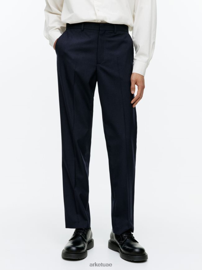 ملابس عبد اللطيف ARKET رجال سراويل ضيقة من الصوف أزرق غامق BXB8481075