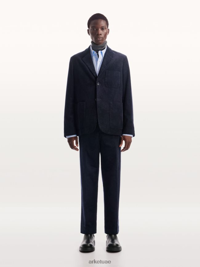 ملابس عبد اللطيف ARKET رجال سراويل ضيقة من الصوف أزرق غامق BXB8481075