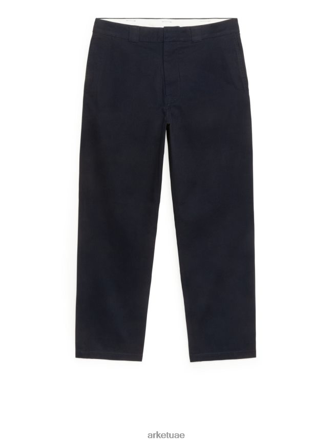 ملابس عبد اللطيف ARKET رجال سراويل قطنية طويلة أزرق غامق BXB8481091