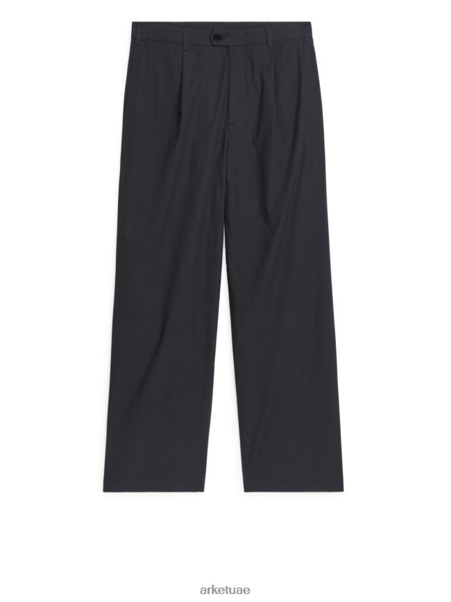 ملابس عبد اللطيف ARKET رجال سراويل قطنية فضفاضة أسود BXB8481078